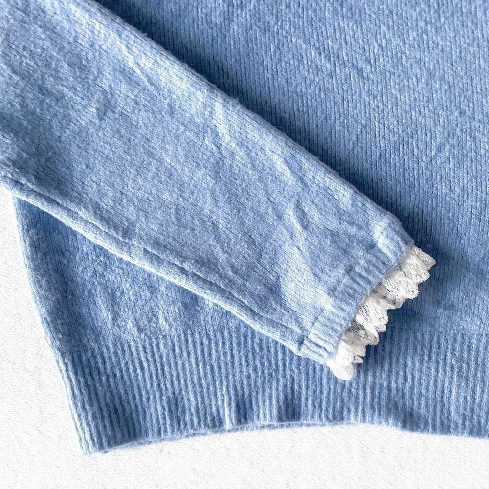 Zara Lace trim Sweater - Picture 6 of 9